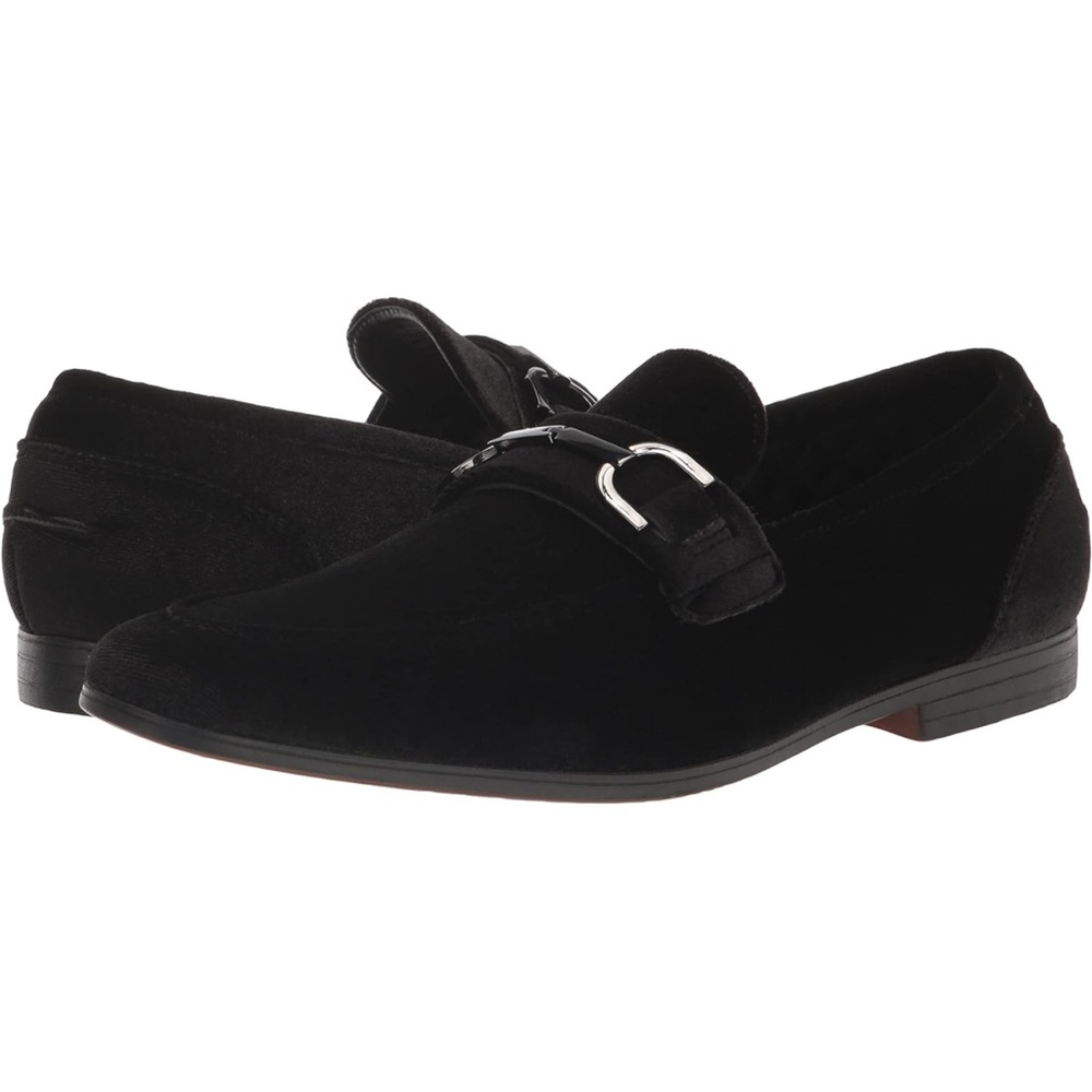 Steve Madden Black Velvet Bit Loafers